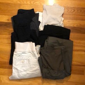 Bundle of 6 wide leg maternity dress pants